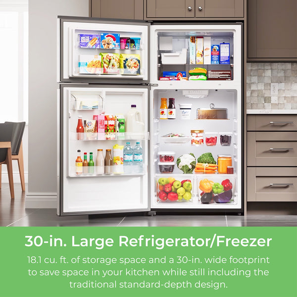 Kenmore 18.1-cu ft Top-Freezer Refrigerator with Ice Maker ( Black ) ENERGY STAR Certified