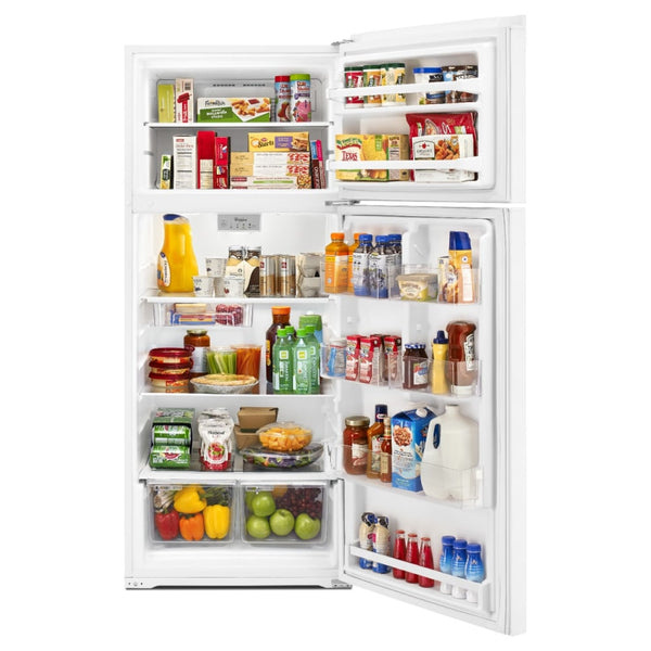 Whirlpool Flexible Storage Bin 17.6-cu ft Top-Freezer Refrigerator ( White )