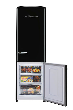 UNIQUE Classic Retro 11.7-cu ft Counter-Depth Bottom-Freezer Refrigerator Midnight Black ) ENERGY STAR Certified