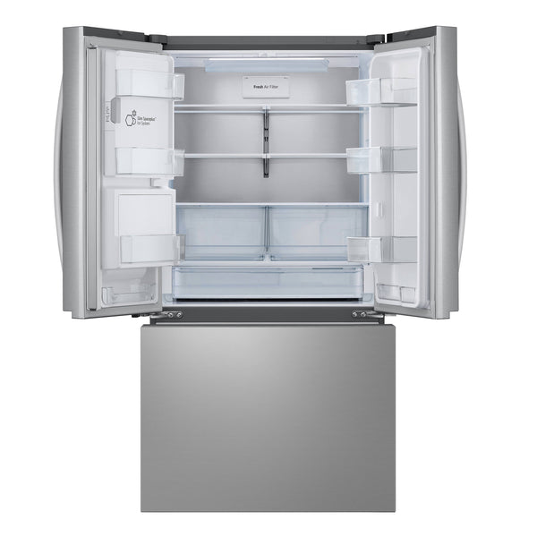 LG Standard-Depth Craft Ice 30.7-cu ft 3 -Door Smart Compatible French Door Refrigerator with Dual Ice Maker with Water and Ice Dispenser ( Stainless Steel ) ENERGY STAR Certified