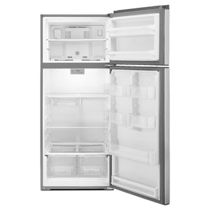 Whirlpool Flexible Storage Bin 17.6-cu ft Top-Freezer Refrigerator ( Fingerprint Resistant Metallic Steel )