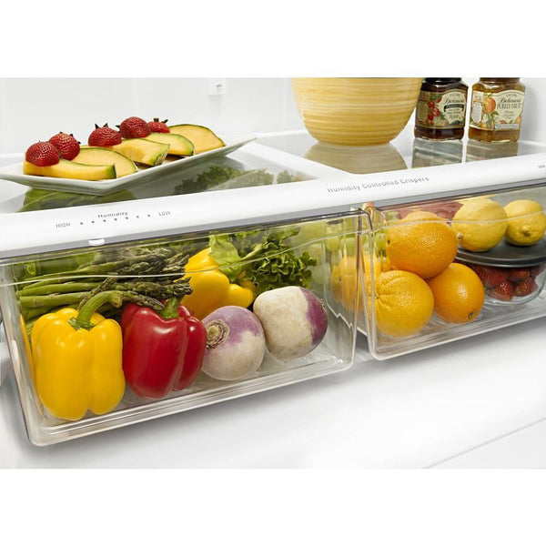 Amana 22.1-cu ft Standard-Depth Bottom-Freezer Refrigerator Ice Maker Optional (sold separately) ( Black )