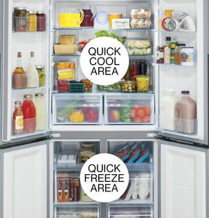 Haier 16.8-Cu. Feet Counter-Depth Bottom-Freezer Refrigerator Ice Maker Optional (sold separately) ( Stainless ) ENERGY STAR Certified