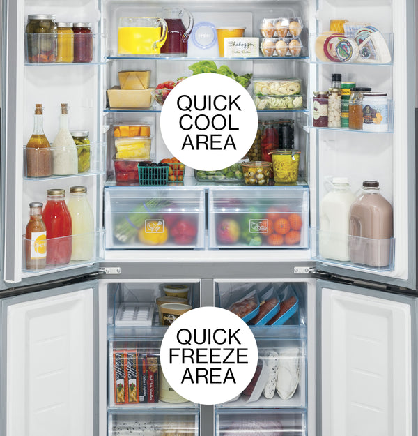 Haier 16.8-Cu. Feet Counter-Depth Bottom-Freezer Refrigerator Ice Maker Optional (sold separately) ( Stainless ) ENERGY STAR Certified