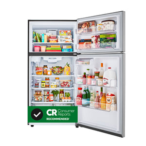 LG Internal Water Dispenser 23.8-cu ft Top-Freezer Refrigerator ( Stainless Steel ) ENERGY STAR Certified