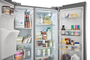 Frigidaire Gallery 22.3-cu ft Counter-Depth Side-by-Side Refrigerator with Ice Maker ,Water and Ice Dispenser ( Fingerprint Resistant Stainless Steel ) ENERGY STAR Certified