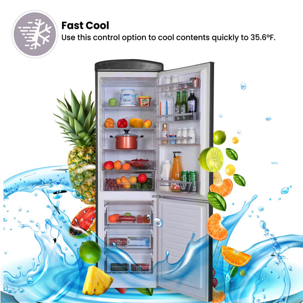 ConServ 10.7-cu ft Standard-Depth Bottom-Freezer Refrigerator Black )