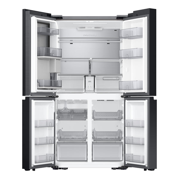 Samsung Bespoke Standard-Depth Beverage Center 28.6-cu ft 4 -Door Smart Compatible French Door Refrigerator with Dual Ice Maker with Water Dispenser and Door within Door ( Stainless steel ) ENERGY STAR Certified