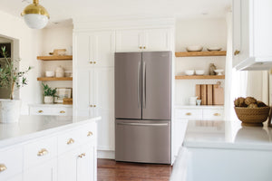 Frigidaire Gallery Counter-Depth 23.3-cu ft 3 -Door French Door Refrigerator with Ice Maker with Water Dispenser ( Fingerprint Resistant Stainless Steel ) ENERGY STAR Certified