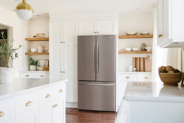 Frigidaire Gallery Counter-Depth 23.3-cu ft 3 -Door French Door Refrigerator with Ice Maker with Water Dispenser ( Fingerprint Resistant Stainless Steel ) ENERGY STAR Certified