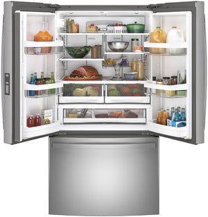 GE Standard-Depth 28.7-cu ft 3 -Door French Door Refrigerator with Ice Maker ( Stainless Steel ) ENERGY STAR Certified