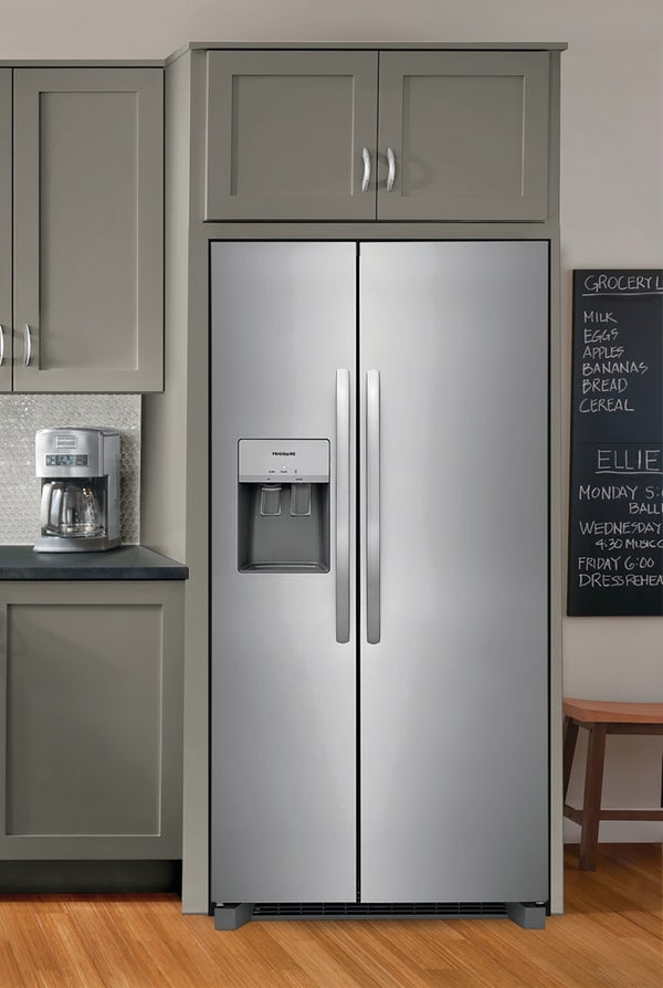 Frigidaire 25.6-cu ft Side-by-Side Refrigerator with Ice Maker ,Water and Ice Dispenser ( Fingerprint Resistant Stainless Steel ) ENERGY STAR Certified