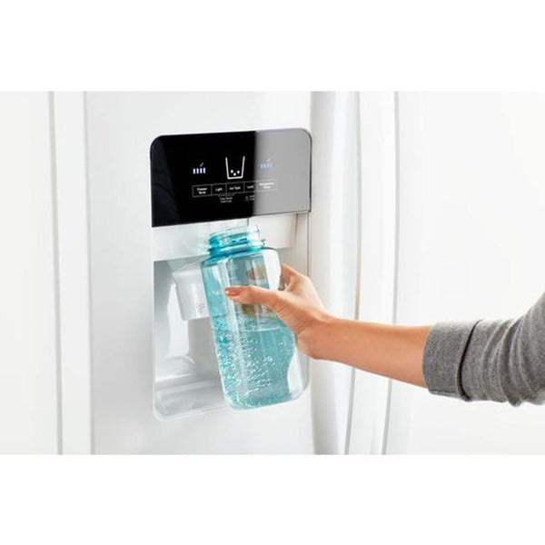 Whirlpool 21.4-cu ft Side-by-Side Refrigerator with Ice Maker ,Water and Ice Dispenser ( White ) ENERGY STAR Certified