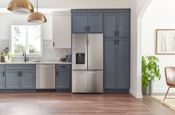 LG Counter-Depth MAX 25.5-cu ft 3 -Door Smart Compatible French Door Refrigerator with Dual Ice Maker with Water and Ice Dispenser ( PrintProof Stainless Steel ) ENERGY STAR Certified