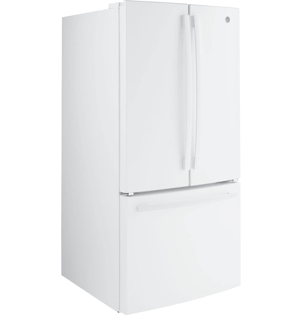 GE Counter-Depth 18.6-cu ft 3 -Door French Door Refrigerator with Ice Maker with Water Dispenser ( White ) ENERGY STAR Certified