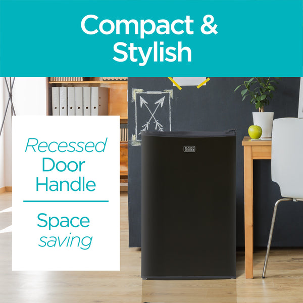 BLACK+DECKER 4.3-cu ft Mini Fridge with Freezer ( Black ) ENERGY STAR