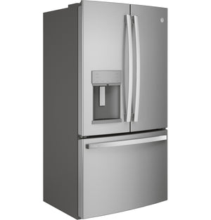 GE Profile Standard-Depth 27.8-cu ft 3 -Door French Door Refrigerator with Ice Maker with Water and Ice Dispenser ( Stainless Steel ) ENERGY STAR Certified