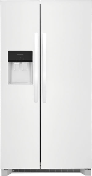 Frigidaire 25.6-cu ft Side-by-Side Refrigerator with Ice Maker ,Water and Ice Dispenser ( White ) ENERGY STAR Certified