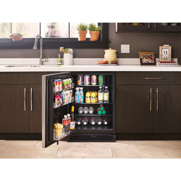 Whirlpool 5.1000-cu ft Built-In Mini Fridge ( Stainless steel ) ENERGY STAR