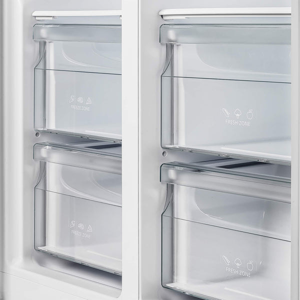 FORNO Salerno 15.6-cu ft Counter-Depth Side-by-Side Refrigerator ( Stainless steel )