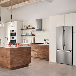 Bosch Counter-Depth 800 Series 21-cu ft 3 -Door French Door Refrigerator with Ice Maker with Water Dispenser ( Stainless steel ) ENERGY STAR Certified