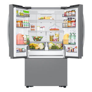 Samsung Counter-Depth Mega Capacity 26.5-cu ft 3 -Door Smart Compatible French Door Refrigerator with Dual Ice Maker ( Fingerprint Resistant Stainless Steel ) ENERGY STAR Certified