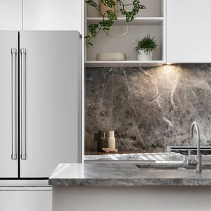 ZLINE KITCHEN & BATH Counter-Depth 22.5-cu ft 4 -Door French Door Refrigerator with Ice Maker ( Fingerprint Resistant Stainless Steel ) ENERGY STAR Certified