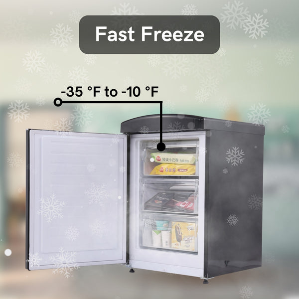 Equator Advanced Appliances 3.2-cu ft Mini Fridge with Freezer ( Stainless ) ENERGY STAR