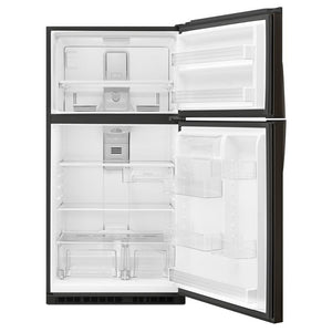 Whirlpool 21.3-cu ft Top-Freezer Refrigerator ( Fingerprint Resistant Black Stainless ) ENERGY STAR Certified
