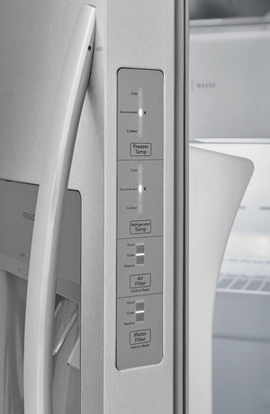 Frigidaire 22.3-cu ft Side-by-Side Refrigerator with Ice Maker ,Water and Ice Dispenser ( Stainless Steel ) ENERGY STAR Certified