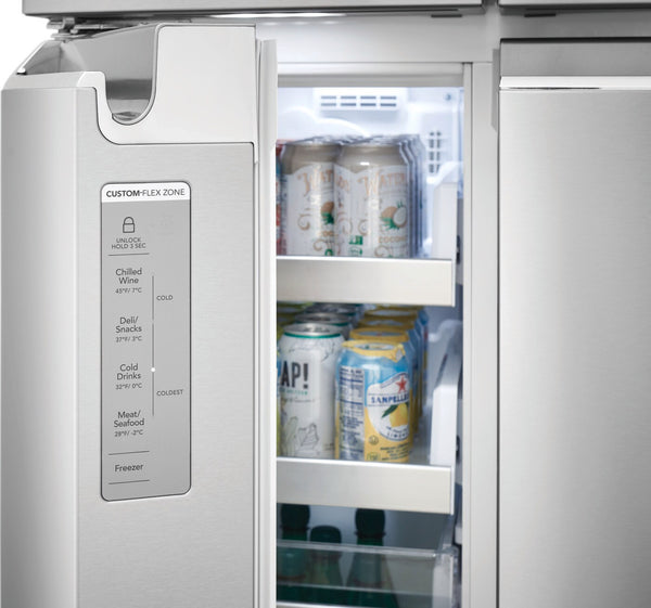 Frigidaire Gallery Counter-Depth 21.5-cu ft 4 -Door French Door Refrigerator with Ice Maker with Water and Ice Dispenser ( Fingerprint Resistant Stainless Steel ) ENERGY STAR Certified