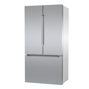 Bosch Counter-Depth 22-cu ft 3 -Door Smart Compatible French Door Refrigerator with Ice Maker with Ice Dispenser ( Stainless Steel ) ENERGY STAR Certified