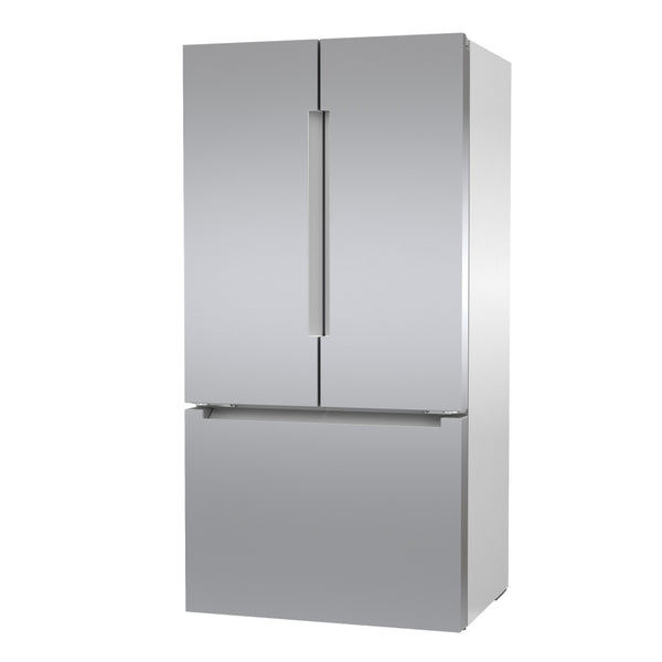 Bosch Counter-Depth 22-cu ft 3 -Door Smart Compatible French Door Refrigerator with Ice Maker with Ice Dispenser ( Stainless Steel ) ENERGY STAR Certified