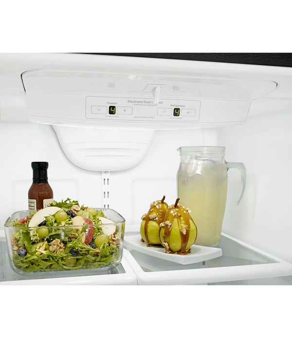 Amana 22.1-cu ft Standard-Depth Bottom-Freezer Refrigerator Ice Maker Optional (sold separately) ( Black )