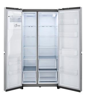 LG 23-cu ft Counter-Depth Side-by-Side Refrigerator with Ice Maker ,Water and Ice Dispenser ( Stainless Steel )