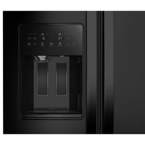 Whirlpool 20.85-cu ft Counter-Depth Side-by-Side Refrigerator with Ice Maker ,Water and Ice Dispenser ( Black )