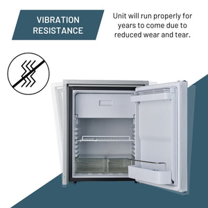 Equator Advanced Appliances 2.82-cu ft Built-In Mini Fridge with Freezer ( Silver )