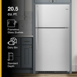 Whirlpool 20.5-cu ft Top-Freezer Refrigerator ( Biscuit )