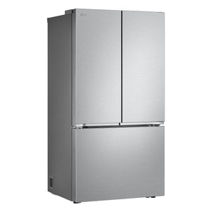 LG Counter-Depth 26.5-cu ft 3 -Door Smart Compatible French Door Refrigerator with Ice Maker with Water Dispenser ( PrintProof Stainless Steel ) ENERGY STAR Certified