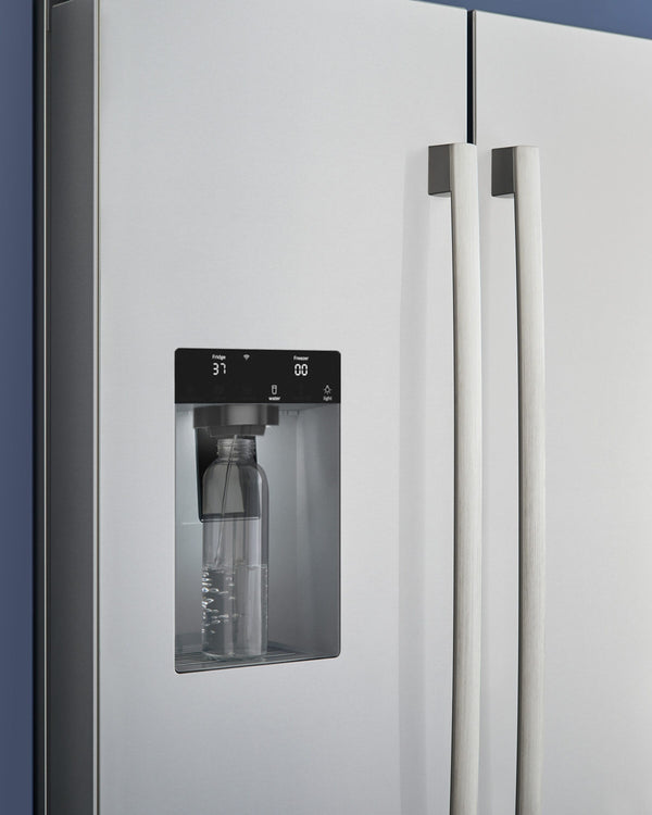 Bosch Counter-Depth 500 Series 21.6-cu ft 3 -Door Smart Compatible French Door Refrigerator with Ice Maker with Water and Ice Dispenser ( Stainless Steel ) ENERGY STAR Certified
