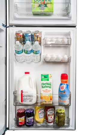 Premium Levella 11.6-cu ft Counter-Depth Top-Freezer Refrigerator ( Stainless steel )