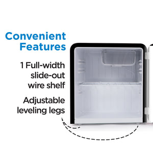 Commercial Cool 1.6-cu ft Mini Fridge with Freezer ( Black )