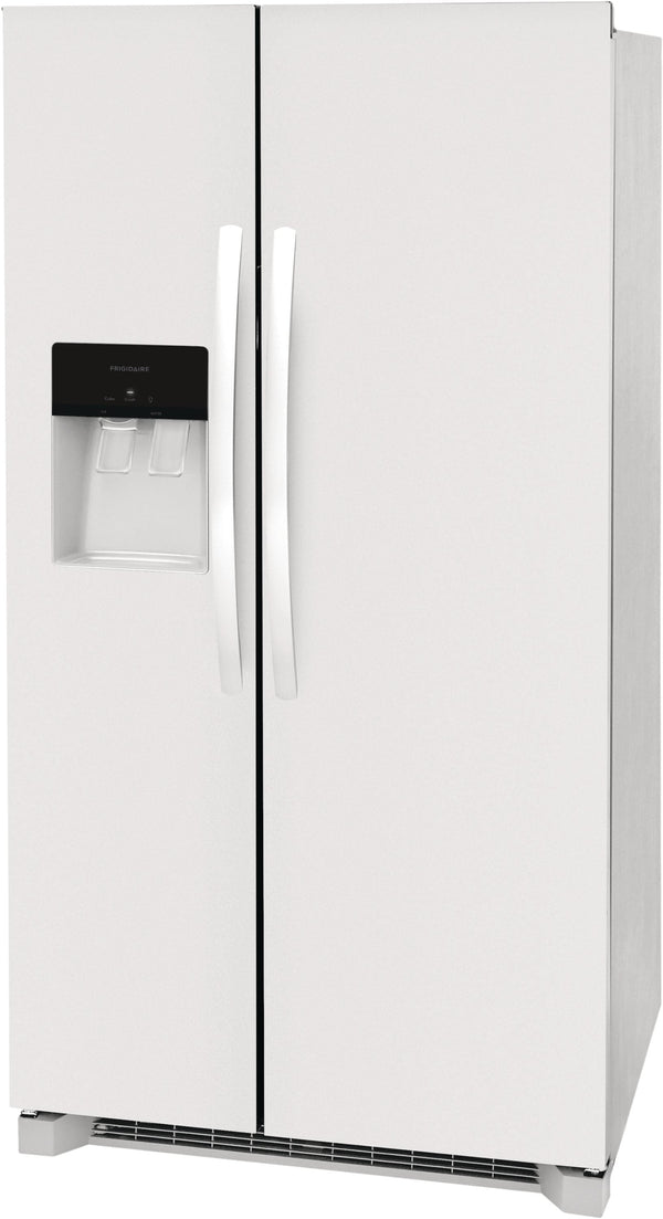 Frigidaire 25.6-cu ft Side-by-Side Refrigerator with Ice Maker ,Water and Ice Dispenser ( White ) ENERGY STAR Certified