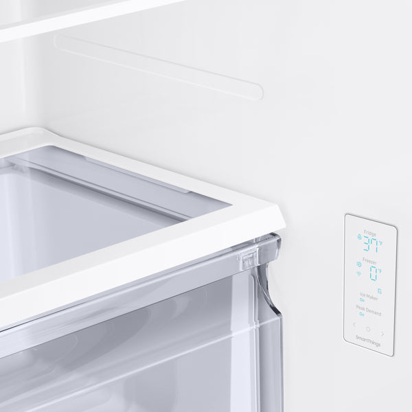 Samsung Counter-Depth 17.5-cu ft 3 -Door Smart Compatible French Door Refrigerator with Ice Maker ( Fingerprint Resistant Stainless Steel ) ENERGY STAR Certified