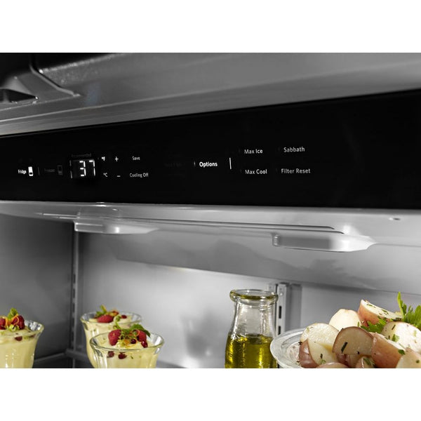 KitchenAid Standard-Depth 24.2-cu ft 3 -Door Built-In French Door Refrigerator with Ice Maker ( Black Stainless with PRINTSHIELD ) ENERGY STAR Certified