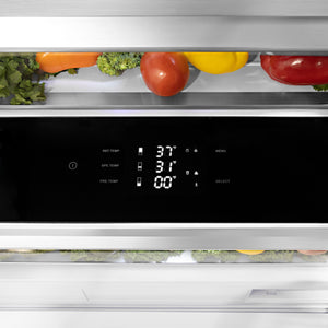 ZLINE KITCHEN & BATH Built-In 16.1-cu ft Counter-Depth Built-In Bottom-Freezer Refrigerator with Ice Maker ( Stainless Steel ) ENERGY STAR Certified