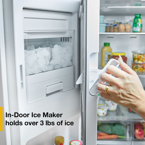 Whirlpool Standard-Depth 29.58-cu ft 3 -Door French Door Refrigerator with Dual Ice Maker with Water and Ice Dispenser ( Print Resist Black Stainless ) ENERGY STAR Certified
