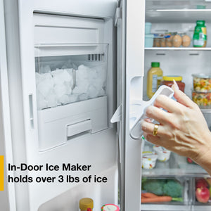 Whirlpool Standard-Depth 29.58-cu ft 3 -Door French Door Refrigerator with Dual Ice Maker with Water and Ice Dispenser ( White ) ENERGY STAR Certified