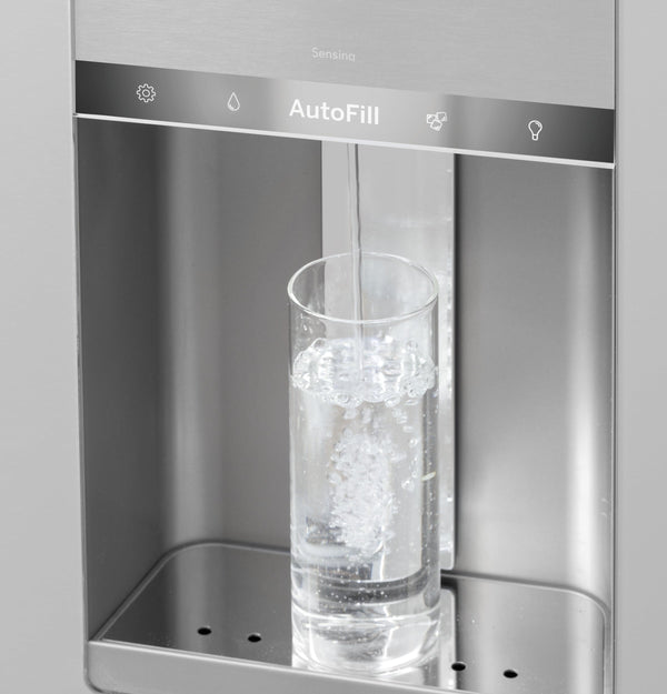 Cafe Counter-Depth 22.3-cu ft 4 -Door Smart Compatible French Door Refrigerator with Ice Maker with Water and Ice Dispenser ( Stainless Steel ) ENERGY STAR Certified