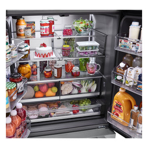 LG STUDIO Counter-Depth 26.5-cu ft 3 -Door Smart Compatible French Door Refrigerator with Ice Maker with Water Dispenser ( PrintProof Stainless Steel ) ENERGY STAR Certified